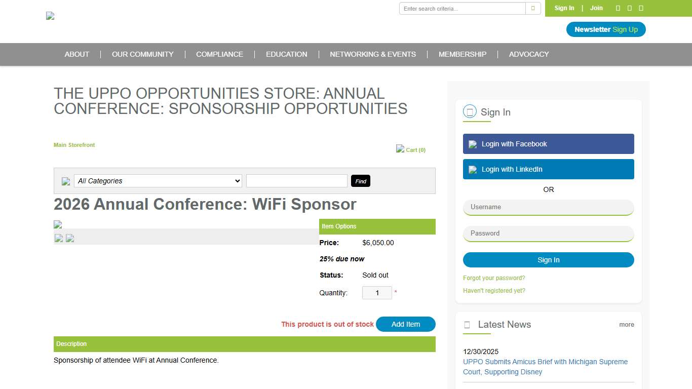 2026 Annual Conference: WiFi Sponsor - Unclaimed Property Professionals Organization
